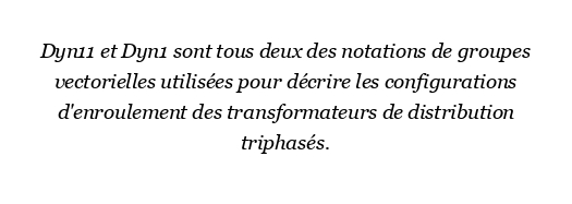 Qu'est-ce que Dyn11 et Dyn1?